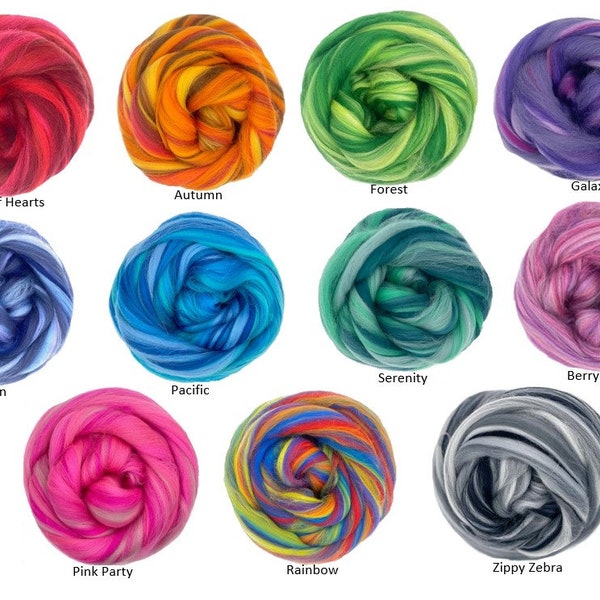 100% Merino Wool Roving COLOR BLENDS