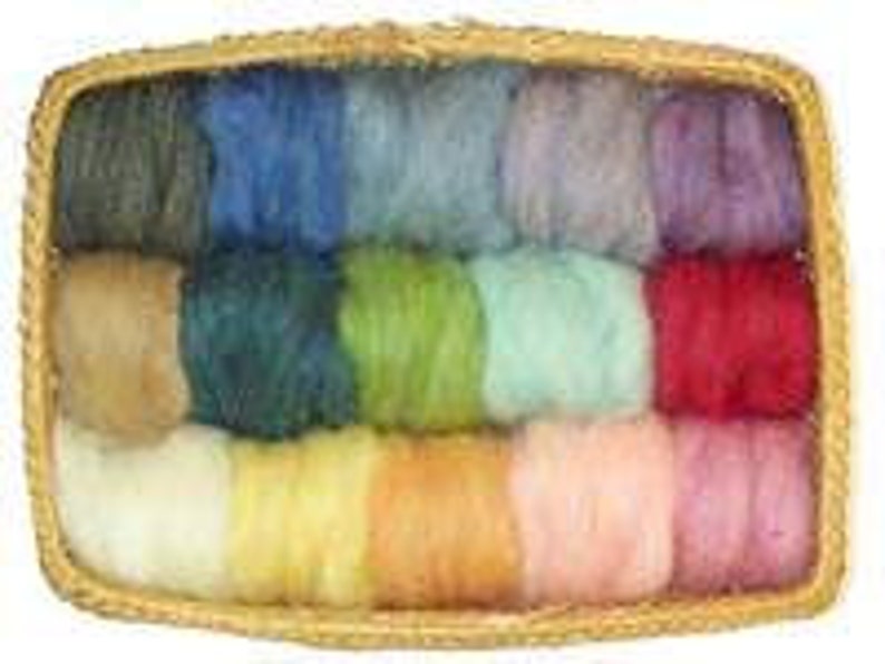 USA Made EcoSoft Wool Roving 15 Soft Blended Colors Etsy