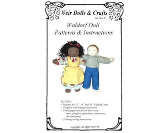 12", 16" and 20" Waldorf Doll Patterns and Instructions