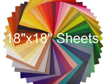 100% Wool Felt - 18"x18" sheet, 1/16" thick