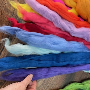 100% Merino Wool Roving - By the ounce, for felting, spinning
