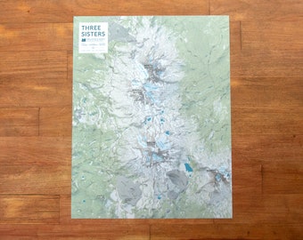 Three Sisters topographic map