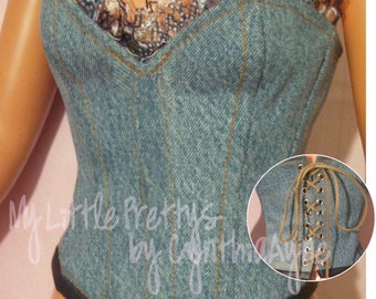 Patrón de corsé para muñeca: Estilo sobre el busto para muñeca de moda de 36-38 pulgadas (Descarga en PDF)