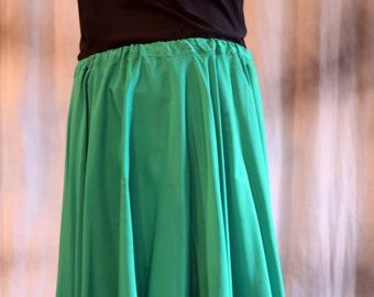 Green Handkerchief Skirt Topper