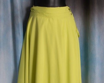 Chartreuse Tie On Skirt Topper