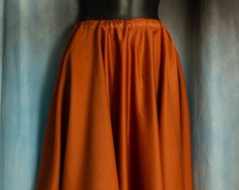 Belly Dance Copper Satin Handkerchief Skirt