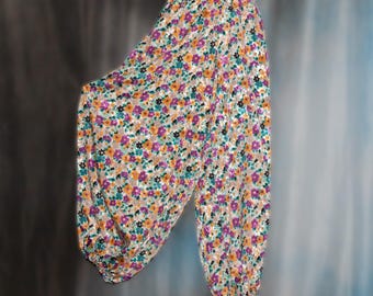 Seidenweiche Haremshosen / Pantaloons, elastischer Bund, Bundweite 34-44 Zoll
