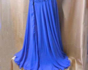 Royal Blue Belly Dance Cosplay Circle Skirt