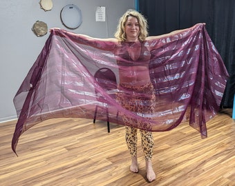 Vintage Lurex Chiffon Sheer Cosplay Belly Dance Veils with Original Tags