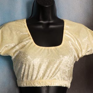 Lt Yellow Medium Choli Midriff Tribal Cropped Belly Dance Top