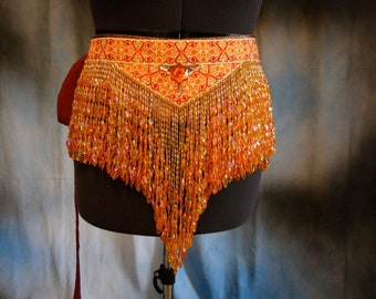 Orange on Orange Bead Belt