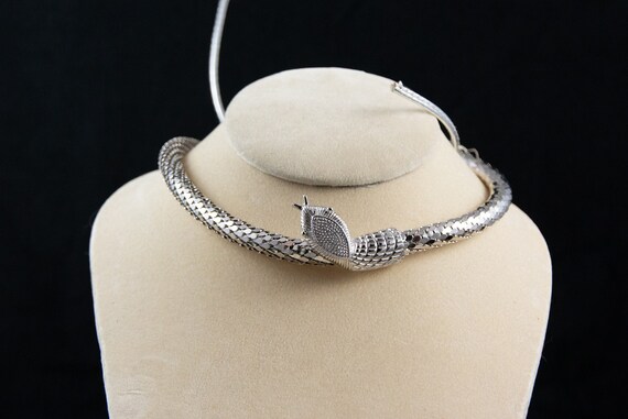 Vintage silver mesh snake - Gem