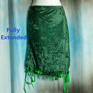 Forest Green Mini Tribal Fusion Hip Pull On Short Skirt
