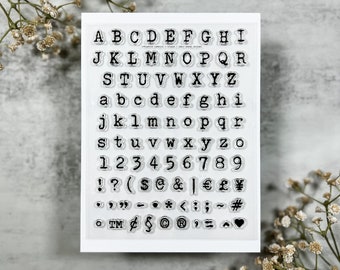 Typewriter Complete Alpha 6x8 Stamp Set // Photopolymer Stamps | Alpha Stamps | Clear Stamps