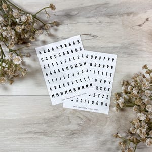 Torey Letters Mini Alpha Sticker Seiten // Journal Stickers | Journal Aufkleber | Alpha Aufkleber