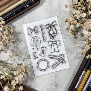 Bow Era 4 x 6 stempelset // fotopolymeerstempels | Dagboekpostzegels | Clear Stamps