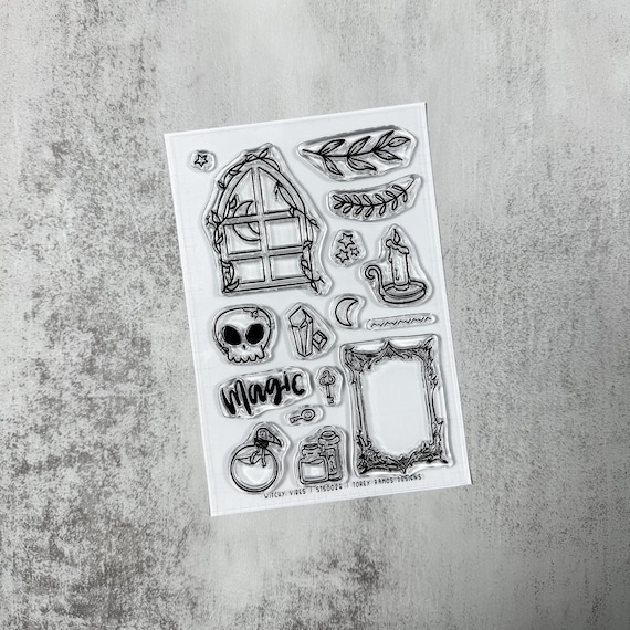 Witchy Vibes 4x6 Stamp Set // Photopolymer Stamps | Journal Stamps | Clear Stamps