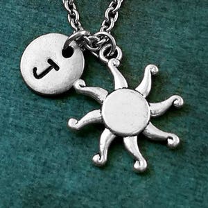 Sun Necklace SMALL Sun Jewelry Radiant Sun Charm Necklace Celestial Jewelry Sun Pendant Necklace Sun Charm Necklace Initial Necklace Gift