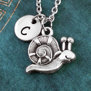 Snail Necklace, SMALL Snail Jewelry, Animal Necklace, Insect Jewelry, Personalized Necklace, Cute Snail Charm, Silver Snail Pendant Necklace