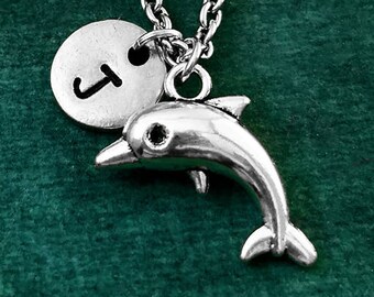 Dolphin Necklace SMALL Dolphin Charm Necklace Dolphin Pendant Necklace Dolphin Jewelry Beach Jewelry Personalized Gift Animal Necklace Sea