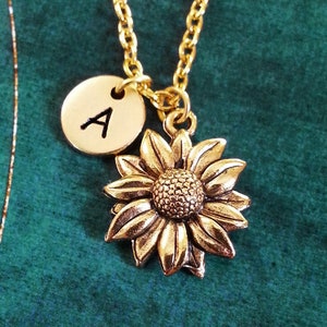 Sun Flower Charms, Gold SunFlower Pendant, Dainty Flower Charm, Small  Medallion Charm for Necklace Floral Flower Jewelry I-739