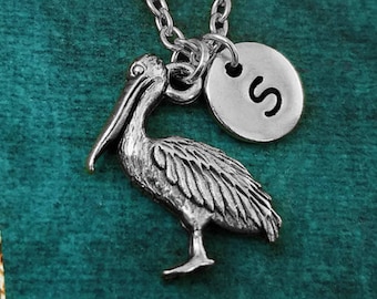 Sterling silver New baby via stork  charm vintage # 5272