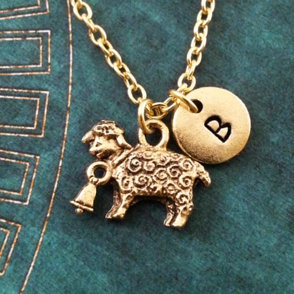 Sheep Necklace SMALL Sheep Jewelry Personalized Jewelry Lamb Necklace Lamb Jewelry Shepherd Necklace Shepherd Gift Lamb Pendant Necklace