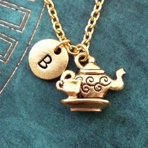 Teapot Necklace SMALL Personalized Jewelry Tea Pot Pendant Tea Jewelry Tea Gift Tea Kettle Necklace Mother&#39;s Day Necklace Tea Cup Necklace