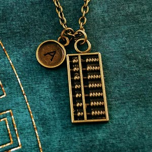 Abacus Necklace SMALL Abacus Charm Necklace Accountant Necklace Gift Math Jewelry Pendant Necklace Personalized Necklace Initial Necklace