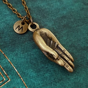 Meditation Hand Necklace SMALL Gyan Mudra Necklace Yoga Necklace Yoga Jewelry Meditation Jewelry Buddhist Jewelry Hindu Jewelry Zen Gift