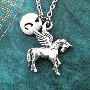 Pegasus Necklace SMALL Pegasus Jewelry Pegasus Gift Personalized Jewelry Pegasus Charm Fantasy Jewelry Bridesmaid Necklace Flying Horse