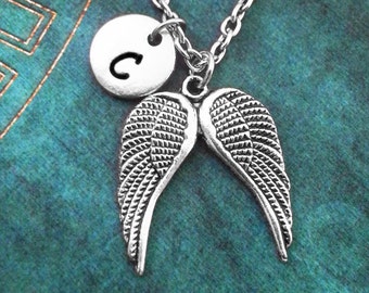 Wing Necklace Silver Angel Wings Jewelry Angel Necklace Memorial Necklace Memorial Gift Remembrance Necklace Condolence Gift Sympathy Gift