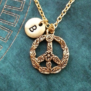 Peace-Zeichen Halskette kleine Peace-Zeichen Schmuck personalisierte Schmuck Peace Symbol Halskette Hippie-Halskette Hippie-Schmuck Boho-Halskette
