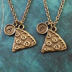 Pizza Necklace Pizza Jewelry Pepperoni Pizza Gift Friendship Jewelry Pizza Slice Necklace Bronze Pizza Charm Necklace Best Friend Necklace