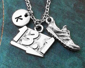Tennis Shoe Necklace Sneaker Necklace Sneakers Jewelry 13 Mile Marker Charm Long Distance Running Gift Runner Jewelry Exercise Marathon Gift