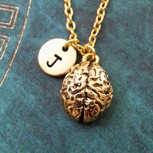 Brain Necklace SMALL Brains Necklace Personalized Jewelry Gothic Necklace Anatomical Brain Charm Human Brain Pendant Gold Brain Jewelry