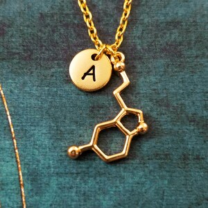 Serotonin Necklace Serotonin Jewelry Chemistry Jewelry Chemist Necklace Happiness Necklace Depression Gift Biochemistry Molecule Science