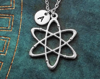 Atom Necklace Atom Jewelry Chemistry Jewelry Charm Necklace Physics Necklace Science Necklace Scientist Molecule Necklace Physicist Gift