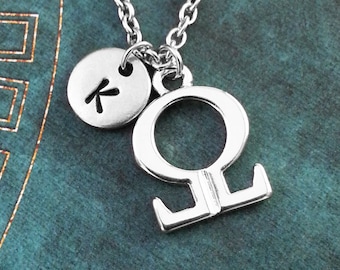 Omega Necklace SMALL Greek Letter Necklace Greek Alphabet Necklace College Jewelry Sorority Necklace Fraternity Jewelry Omega Symbol Gift