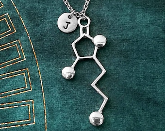 Whiskey Molecule Necklace Whiskey Charm Necklace Alcohol Molecule Jewelry Chemistry Jewelry Science Jewelry Chemist Gift Biochemistry Nerd