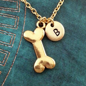 Bone Necklace SMALL Dog Bone Jewelry Personalized Jewelry Monogram Necklace Dog Gift Dogbone Necklace Dog Necklace Dog Jewelry Memorial Gift
