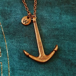 Anchor Necklace SMALL Anchor Jewelry Copper Anchor Pendant Necklace Anchor Charm Necklace Long Distance Relationship Gift Travel Jewelry