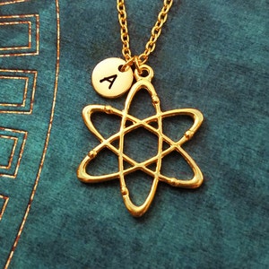 Atom Necklace Atom Jewelry Chemistry Jewelry Charm Necklace Physics Necklace Science Necklace Scientist Molecule Necklace Physicist Gift