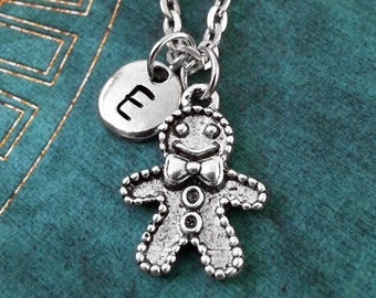 Gingerbread Man Necklace SMALL Gingerbread Man Pendant Christmas Jewelry Stocking Stuffer Personalized Gift Gingerbread Charm Cute Xmas Gift