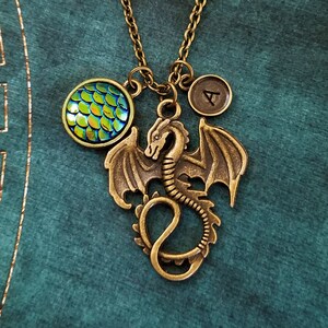 Dragon Necklace Dragon Jewelry Personalized Jewelry Bronze Dragon Gift Flying Serpent Necklace Brass Dragon Pendant Dragon Scales Necklace