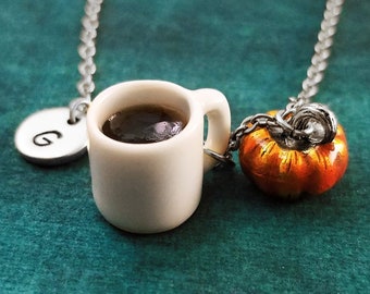 Pumpkin Spice Latte Necklace Pumpkin Spice Necklace Pumpkin Spice Coffee Necklace Pendant Necklace Autumn Jewelry Pumpkin Necklace Fall Gift