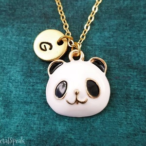 Panda Halskette Panda Bär Halskette Panda Charm Halskette Panda Anhänger Halskette Personalisierte Halskette Erste Halskette Panda Schmuck Geschenk