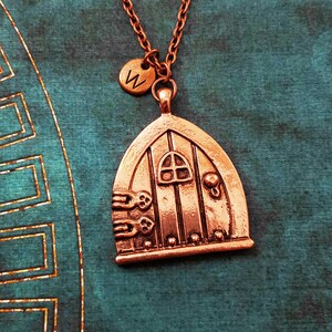 Door Necklace Fairy Door Necklace Magnet Necklace Copper Necklace Fairy Door Jewelry Fairy Necklace Fantasy Jewelry Charm Necklace Initial