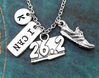 Tennis Shoe Necklace Sneaker Necklace Sneakers Jewelry Mile Marker Charm Running Gift Runner Jewelry I Can Motivational Exercise Marathon