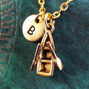 Rowboat Necklace SMALL Rowboat Charm Necklace Row Boat Necklace Rowing Gift Rowing Team Gift Rowing Jewelry Pendant Necklace Personalized